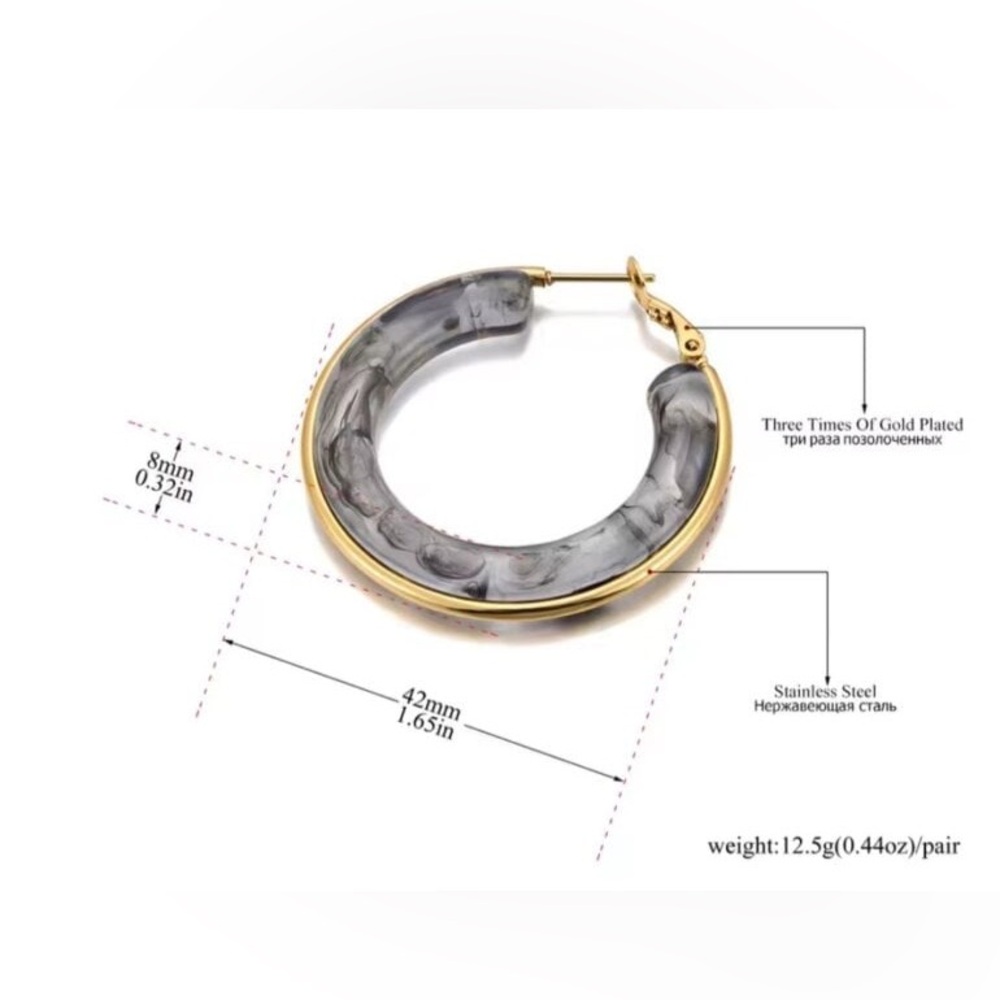 Modern Swirl Hoops - Picture 9 of 10